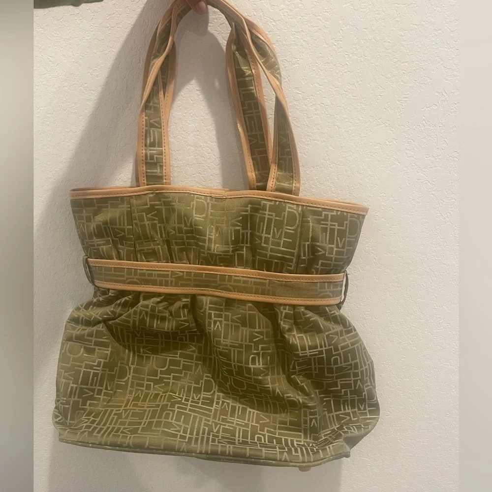DVF Signature Green Tote Hobo Big Bag‎